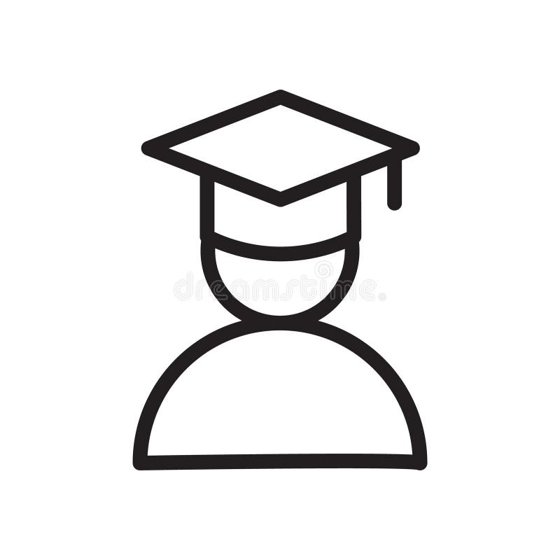 Graduated student icon Outline vector for web ui vector illustration