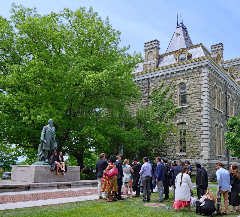 Graduating students at Cornell University stock photos