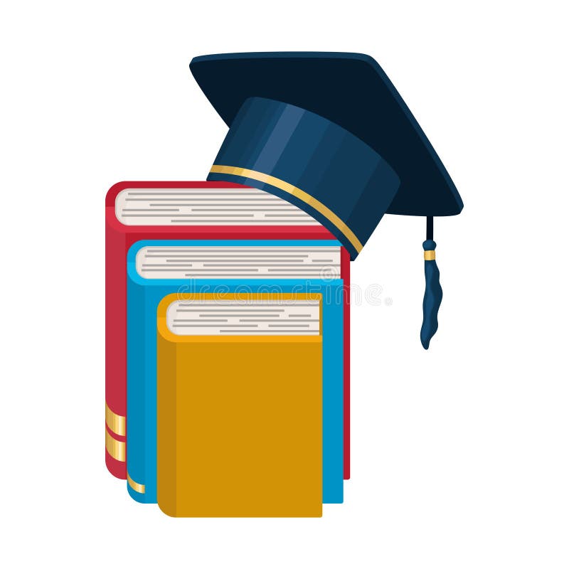 Graduation books design stock illustration