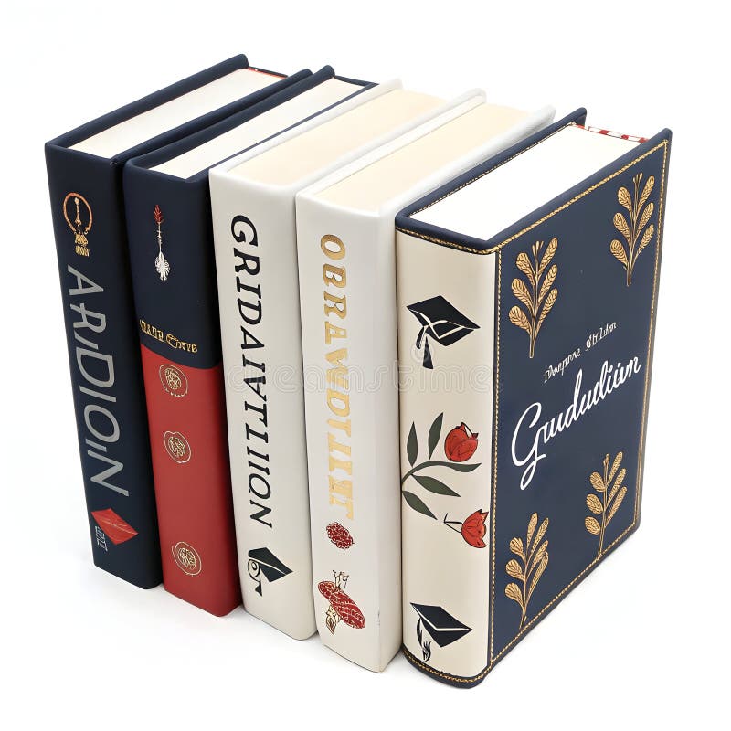Graduation Books isolated on white background vector illustration