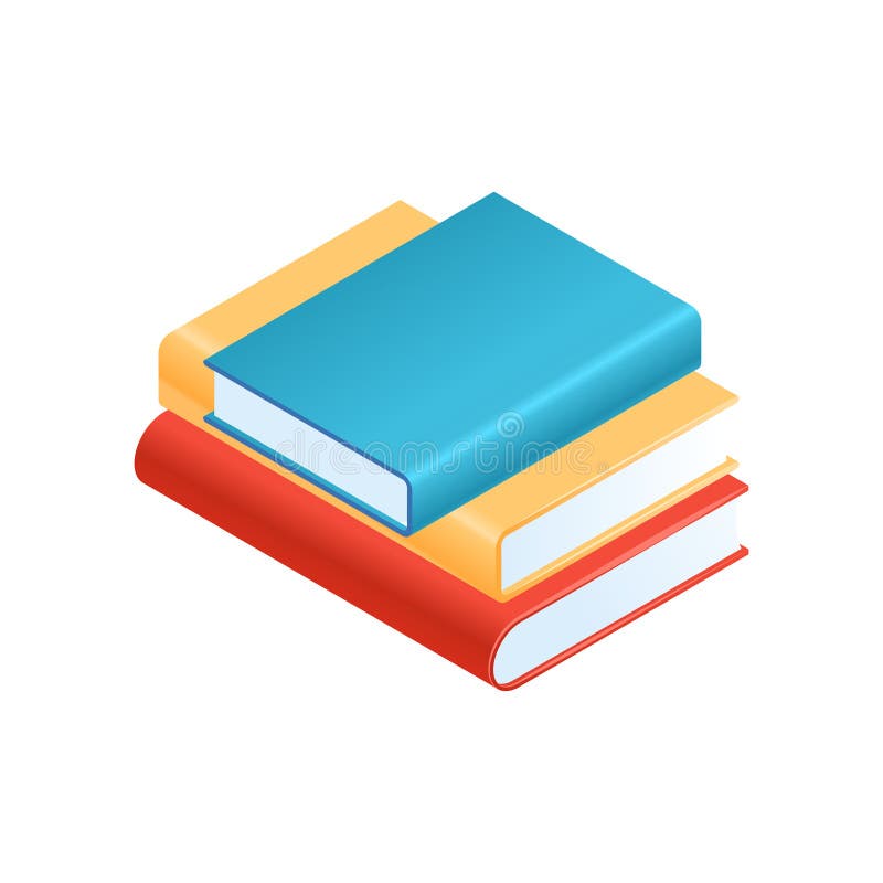 Graduation Books Stack Composition royalty free illustration