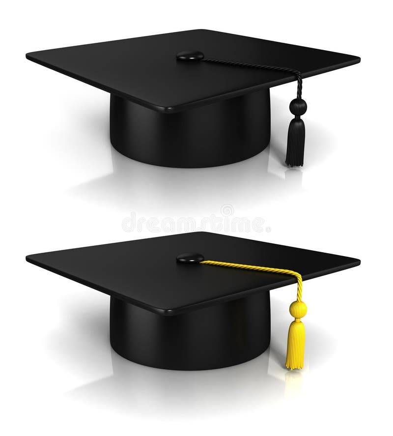 Graduation Cap 3d Rendering Stock Illustration - Illustration of