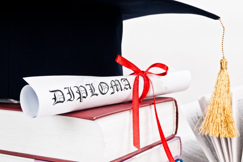 Graduation cap with book stock image. Image of background - 29890563