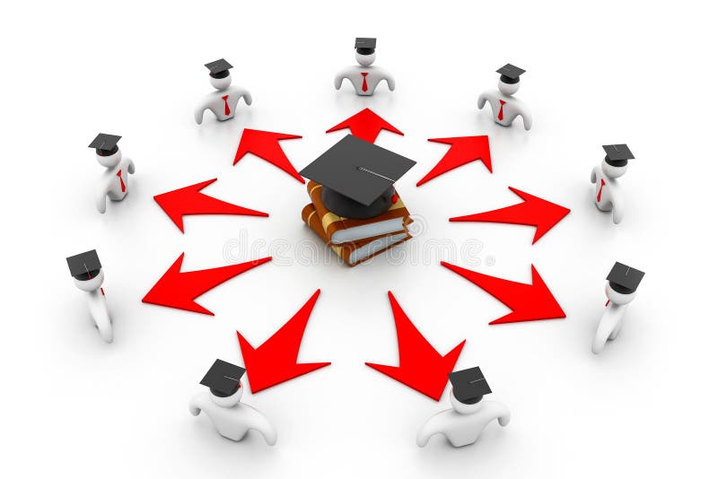 Graduation concept royalty free illustration