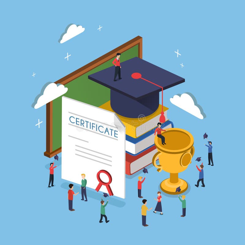 Graduation concept royalty free illustration
