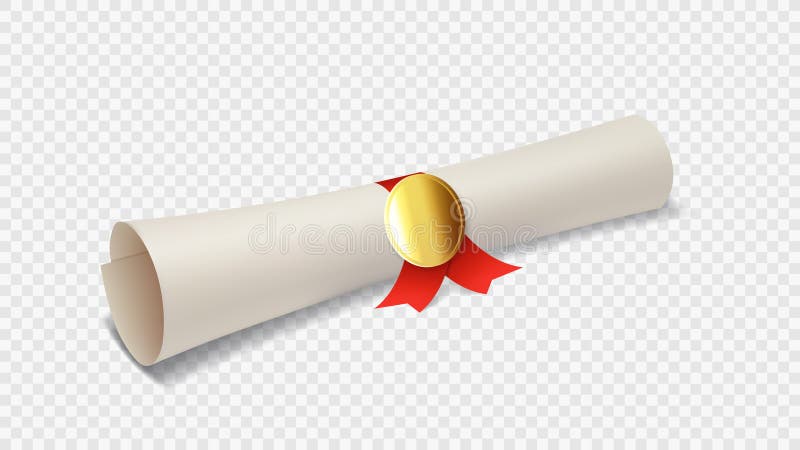 Diploma Paper Scroll With Red Ribbon Isolated On White Background 3d  Rendering Stock Photo - Download Image Now - iStock