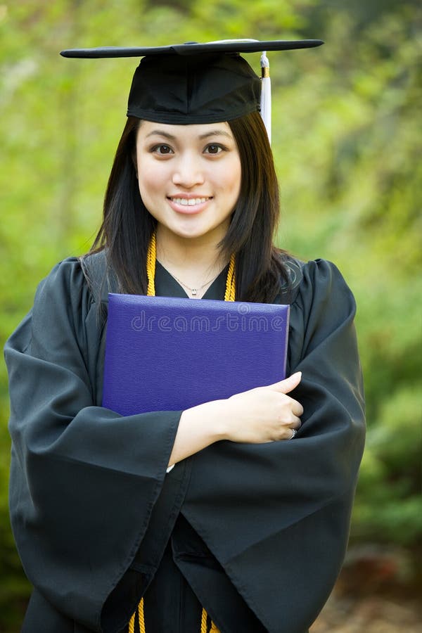 Graduation girl stock photo. Image of beauty, proud, gown - 9159264
