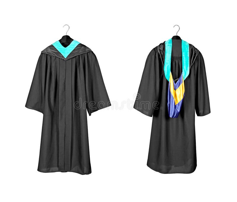 Graduation gown with hood stock photo. Image of dress 23269780
