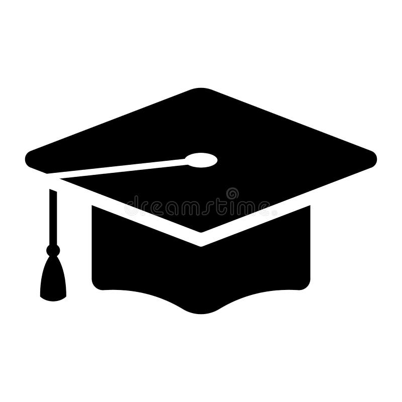 Graduation or Graduate Icon. Students Cap, Education Vector