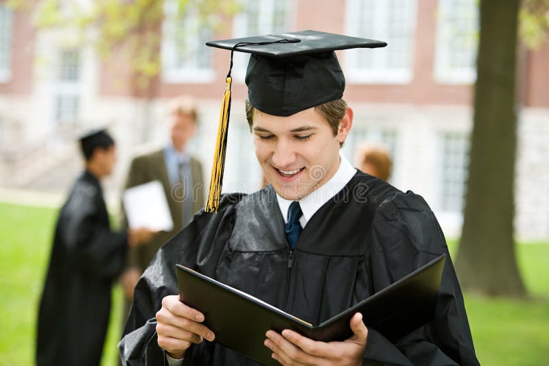 Graduation: Handsome Latino Student Graduate Stock Photo - Image of ...