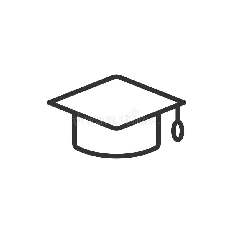Graduation Cap Icon In Comic Style. Education Hat Vector Cartoon ...