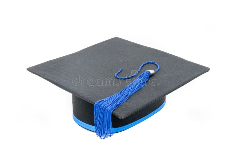 Graduation hat isolated on white background stock image Graduation hat isolated on white background stock image