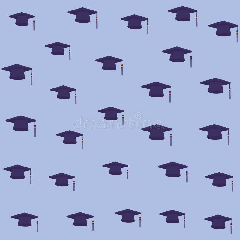 Graduation Hat Square Wallpaper Background Stock Vector - Illustration of  ceremony, college: 139505206