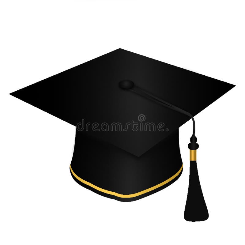 Graduation Hat Topi Toga Wisuda Vector Lis Emas Stock Illustration Illustration Of Chair Graduation 220664296