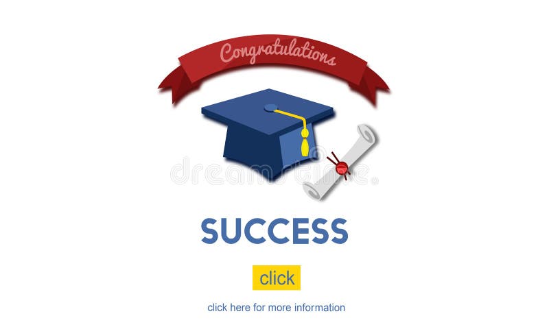 Graduation Knowledge Success Education Concept royalty free illustration