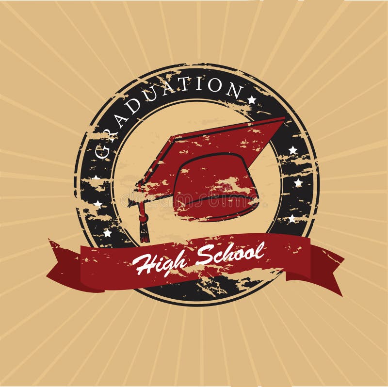 Graduation label vector illustration Graduation label vector illustration