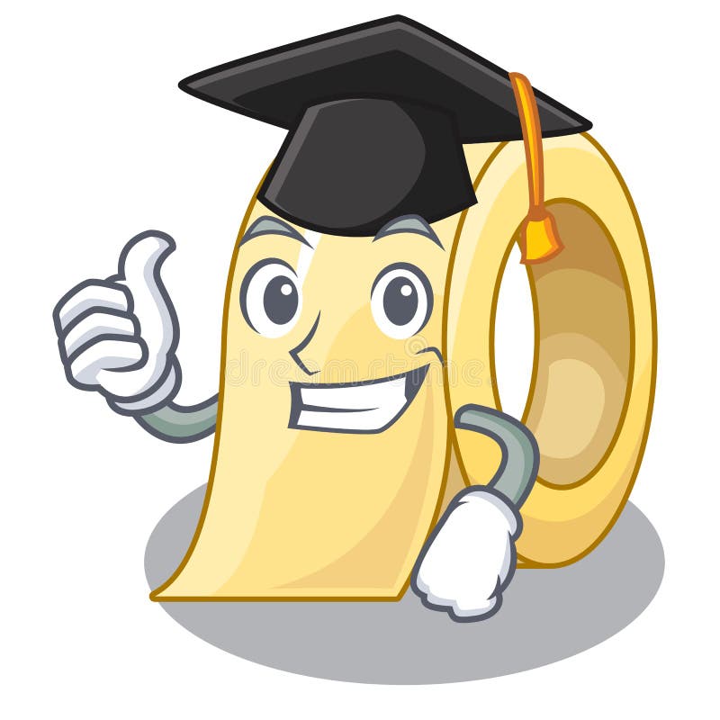 Graduation Masking Tape Above the Cartoon Table Stock Vector Illustration of instrument