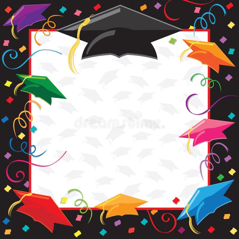 Graduation Hat Background stock vector. Illustration of background ...