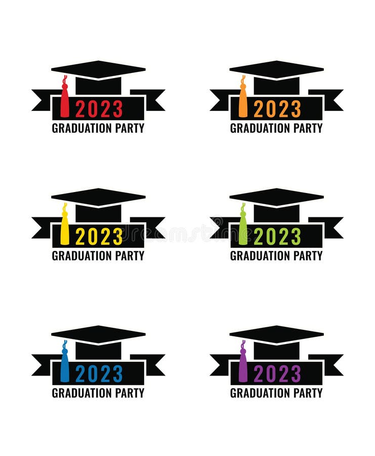 Graduation Cap and Ribbon. Graduation Symbols Stock Illustration