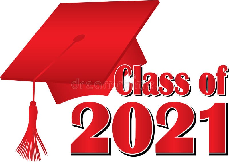 Red Class of 2021 Graduation Cap