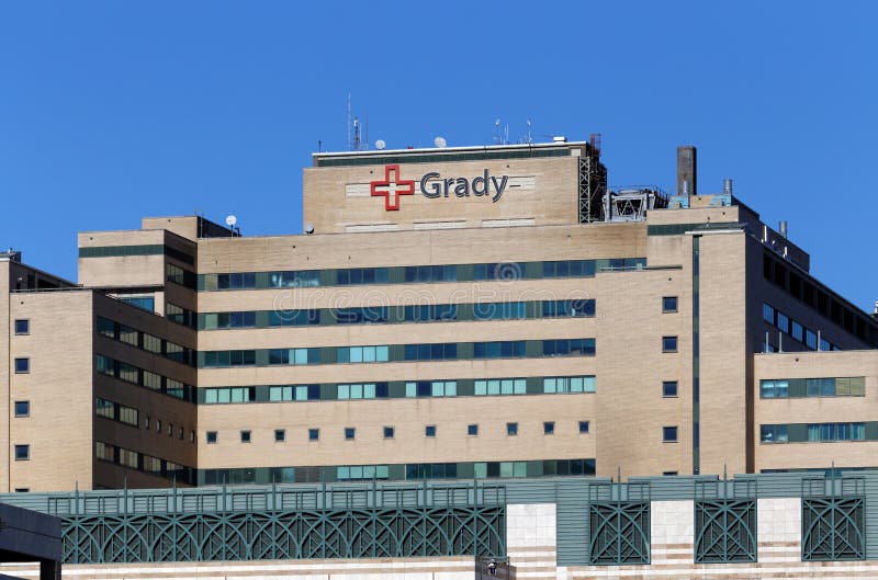 Grady Memorial Hospital image éditorial. Image du downtown 49393590