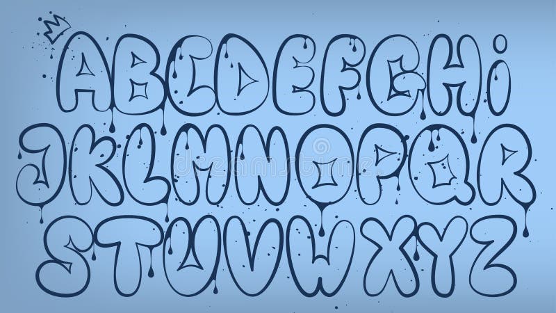 bubble letters alphabet graffiti