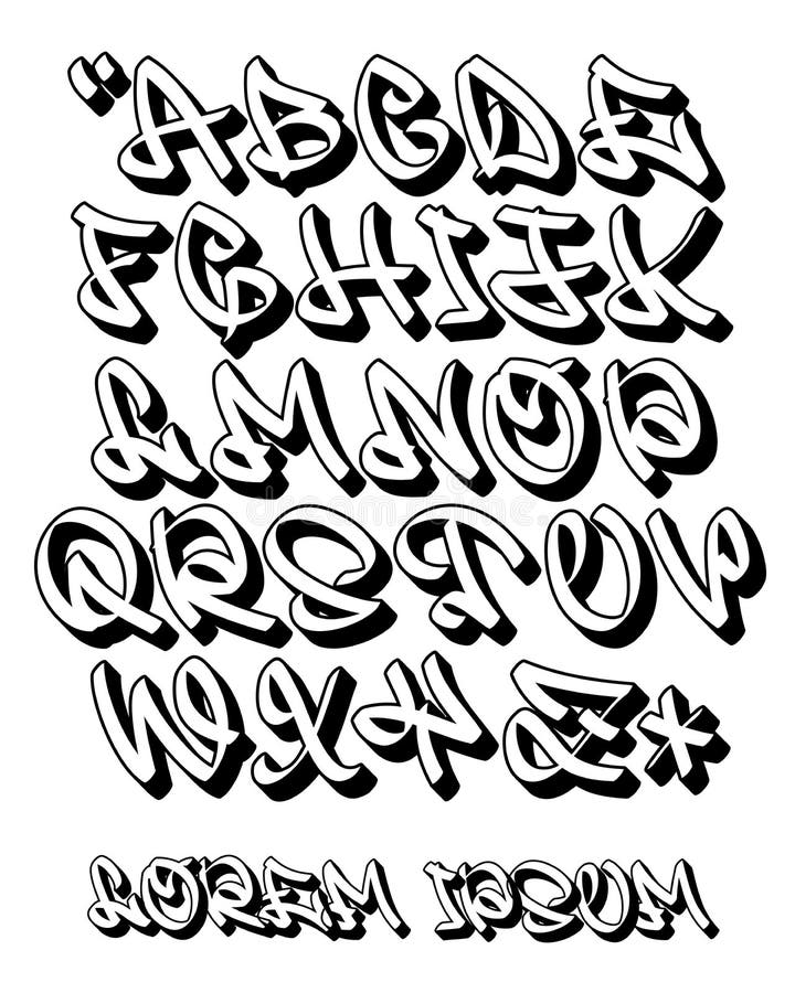 Graffiti Style Font Alphabet Stock Illustrations 10 706 Graffiti Style Font Alphabet Stock Illustrations Vectors Clipart Dreamstime