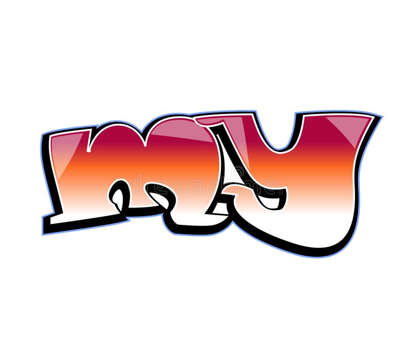 Graffiti art design, my royalty free illustration