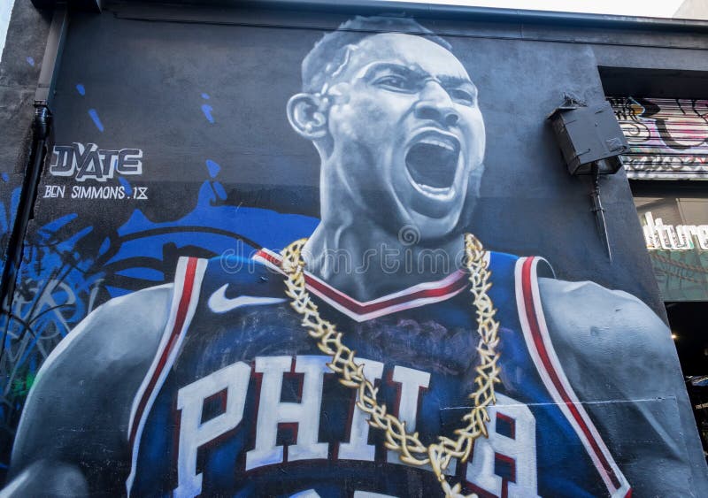 Mural of Ben Simmons