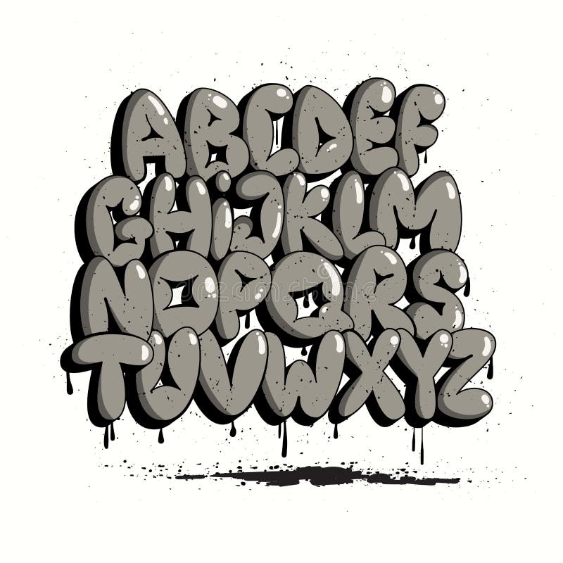 graffiti alphabet throw up letters