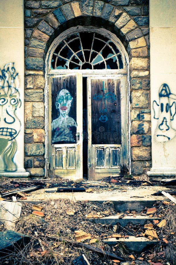 Graffiti door stock images