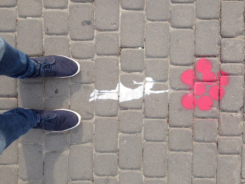 Graffiti of Girl with Red Balloons Stock Photo Image of graffiti