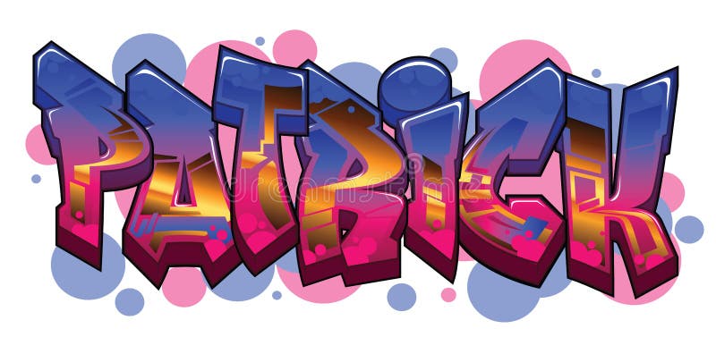 Patrick Name Text Graffiti Word Design Stock Illustration Illustration Of Street Alley