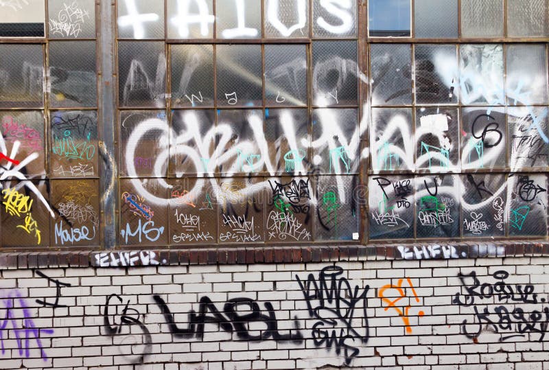 Graffiti Grunge Covered Brick Wall Background Texture stock photos Graffiti Grunge Covered Brick Wall Background Texture stock photos