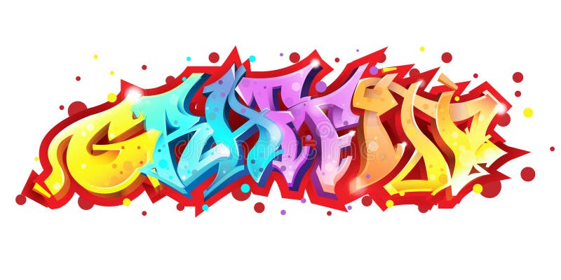 Graffiti Lettering On White Background. Stock Vector - Illustration Of  Care, Element: 72973062