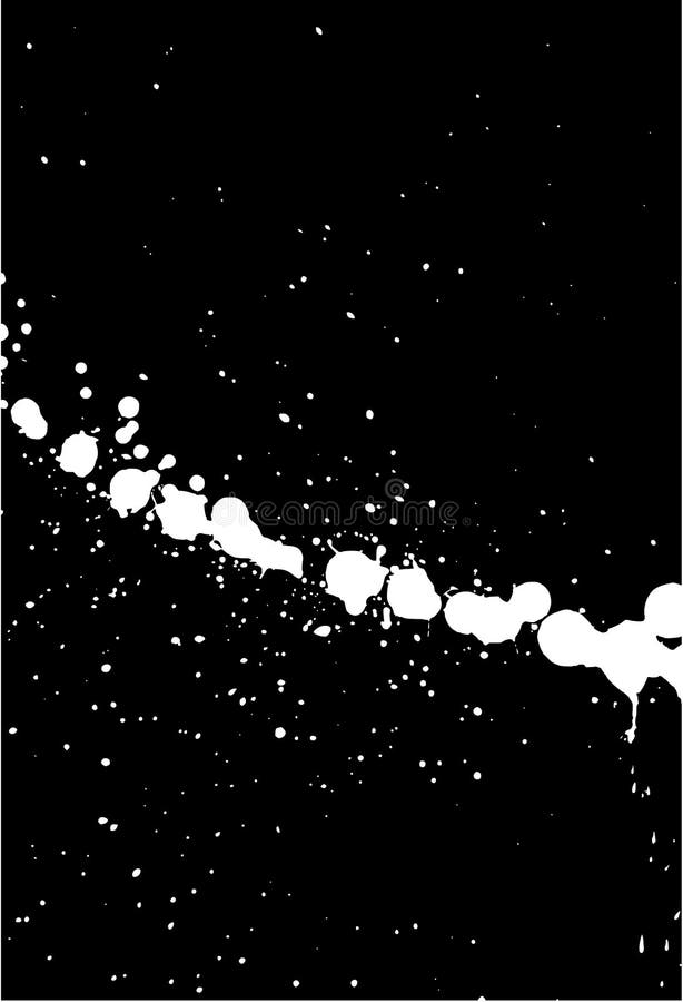 Graffiti Paint Splatter Pattern in White Over Black Stock Vector