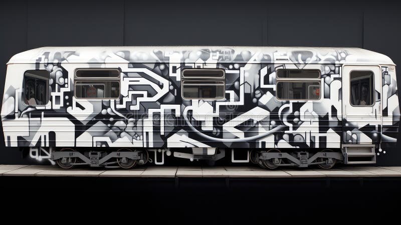 Graffiti schwarz-weiß stock abbildung