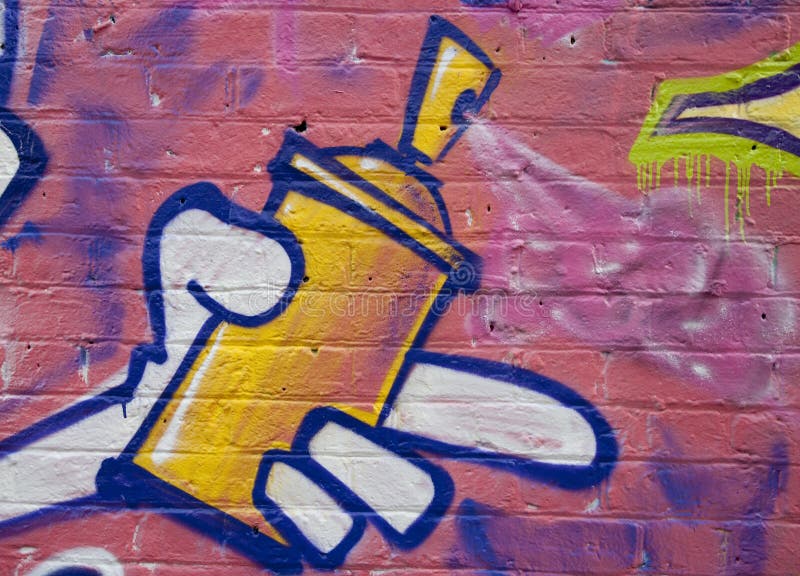 Graffiti: spray can in action