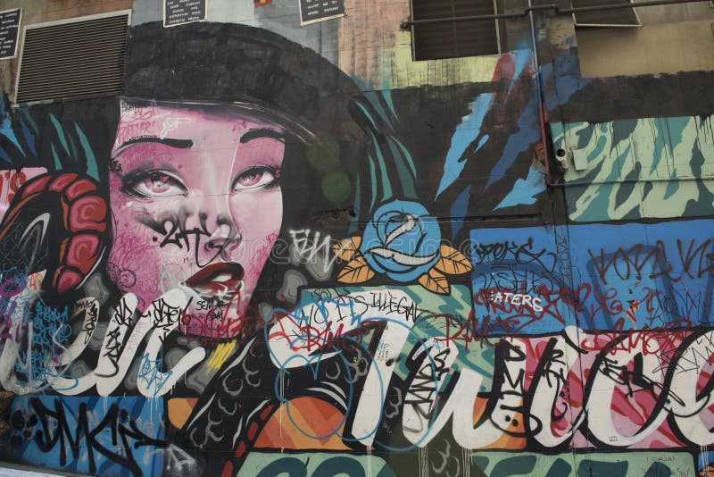 Graffiti on urban wall in City of Melbourne, Australia