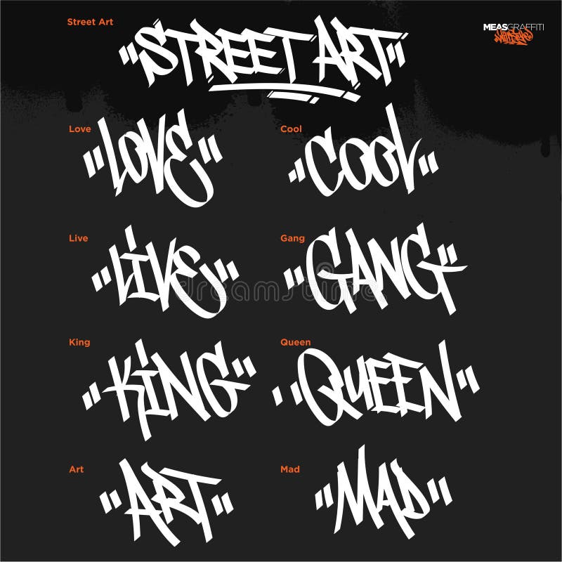 Hand Drawn Graffiti Words Stock Illustrations 329 Hand Drawn Graffiti