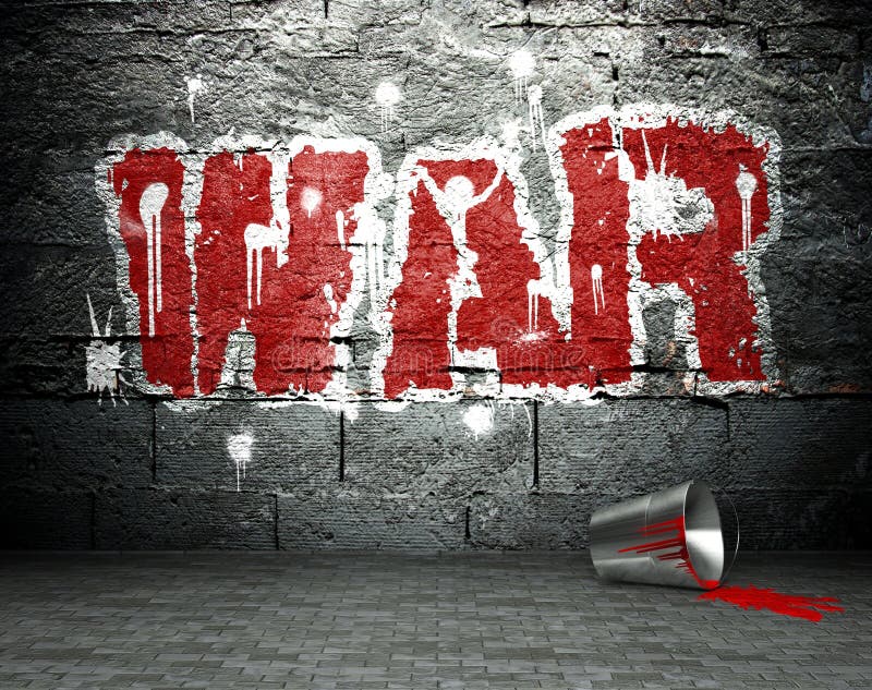 Graffiti Wall With War, Street Background Stock Photo Image 28620340
