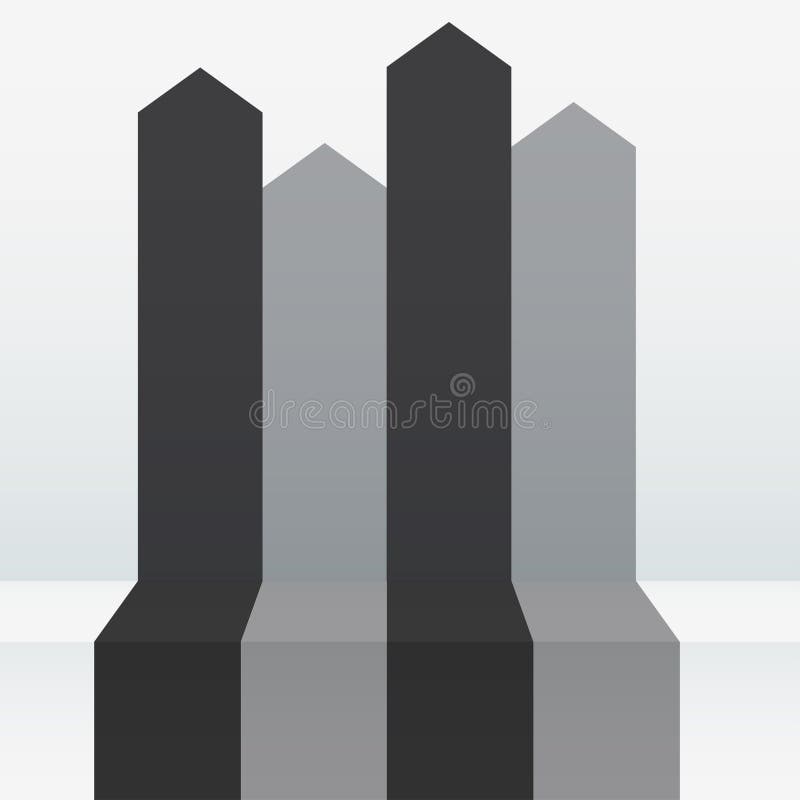 Grafic colorat cu ilustrare vectorială cu săgeată royalty free illustration
