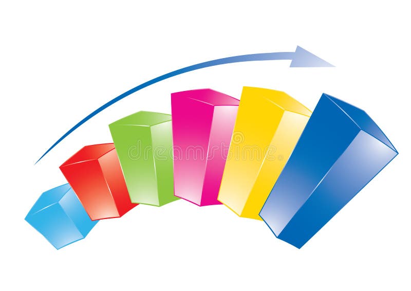 Grafic colorat stock illustration