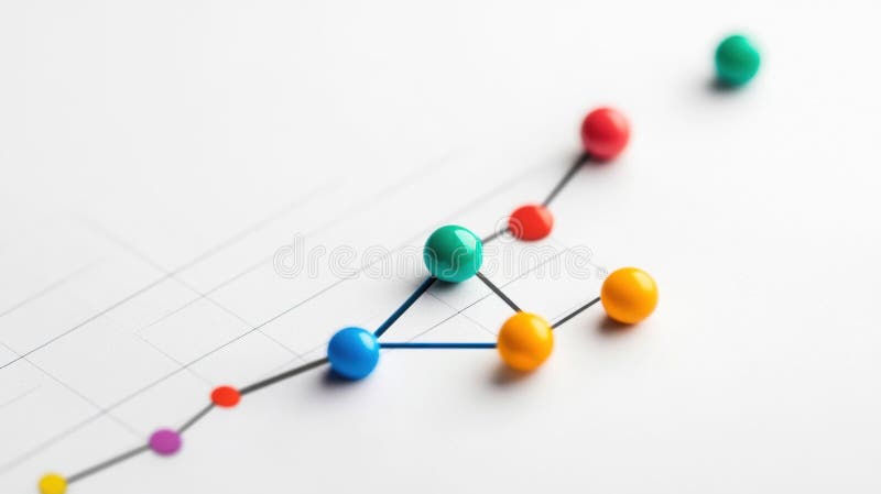 Grafic colorat cu puncte de date stock illustration