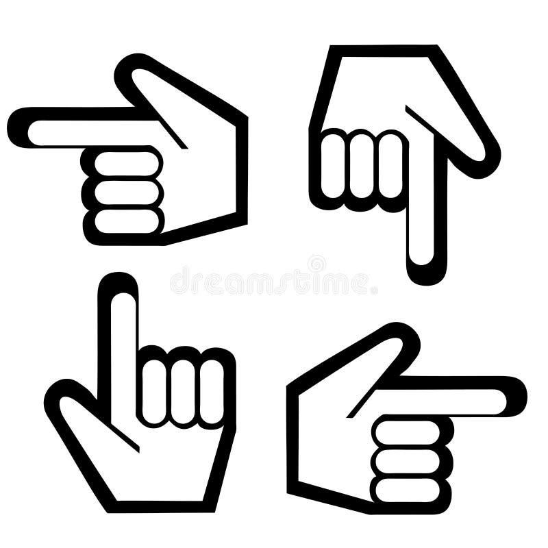 Grafic cu degetul arătător royalty free illustration