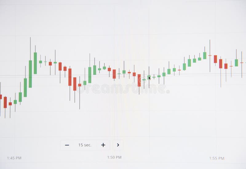 Grafico finanziario su un computer fotografia stock Grafico finanziario su un computer fotografia stock