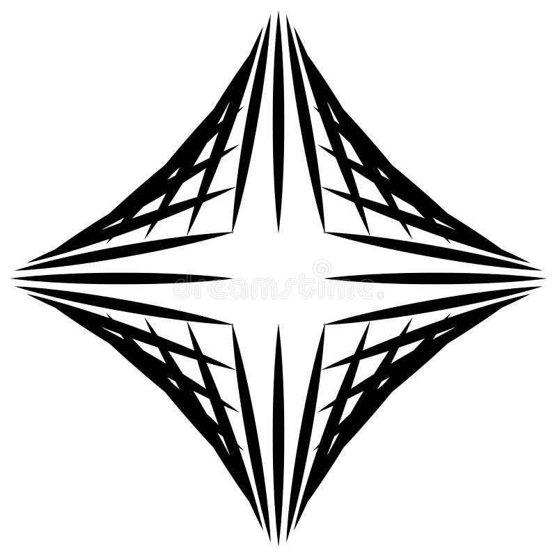 Squarish geometric graphic made of pointed lines. Edgy geometric pattern of random intersecting straight lines. - Royalty free vector illustration. Squarish geometric graphic made of pointed lines. Edgy geometric pattern of random intersecting straight lines. - Royalty free vector illustration