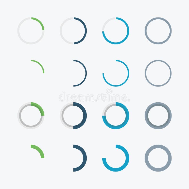 Grafico infographic blu e verde d del circolo illustrazione di stock Grafico infographic blu e verde d del circolo illustrazione di stock