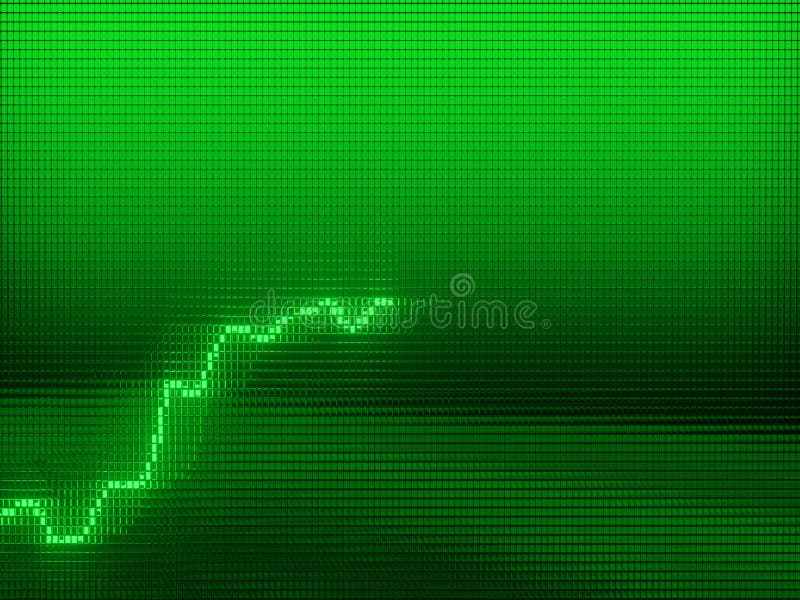 Grafico verde che alza grafico come successo di affari e di crescita illustrazione vettoriale Grafico verde che alza grafico come successo di affari e di crescita illustrazione vettoriale