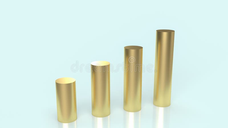 Graficul auriu pe fundal albastru pentru redarea conținutului 3d al firmei vector illustration